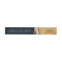 Elegant New Years Wraparound Return Address Label