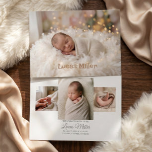 Elegant Newborn Birth Announcement