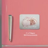 Elegant Newborn Photo Birth Announcement