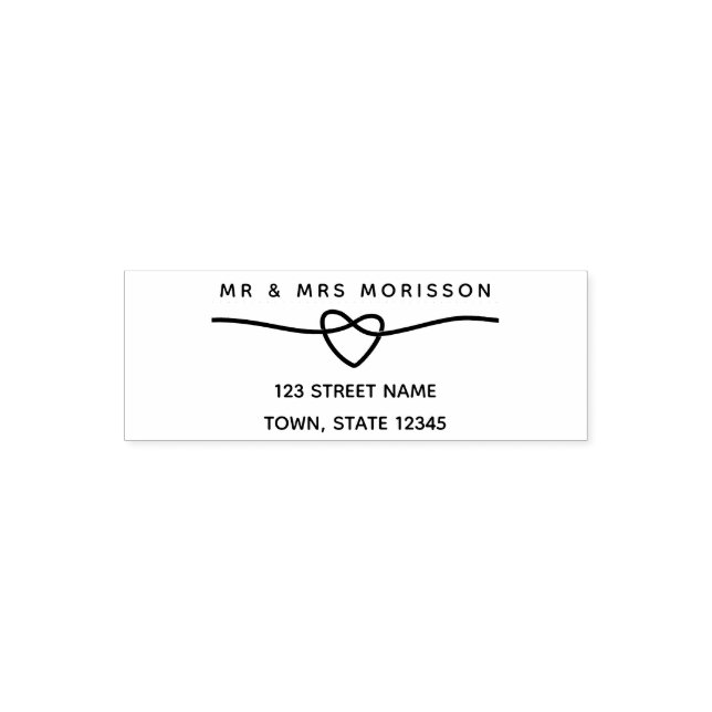Elegant Newly Weds Return Address Self-inking Stamp (Design)