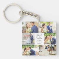 Elegant Newlywed Married Couple Photo Collage