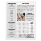 Elegant Newspaper Wedding Program Timeline