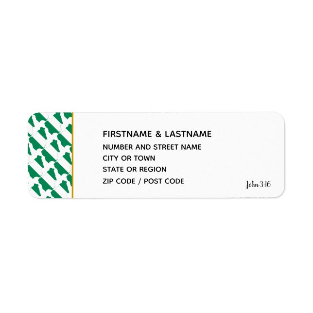 Elegant NIGERIA Map Sticker Return Address Label (Front)