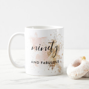Élégant Ninety Et Fabuleux 90E Anniversaire Mug Ca