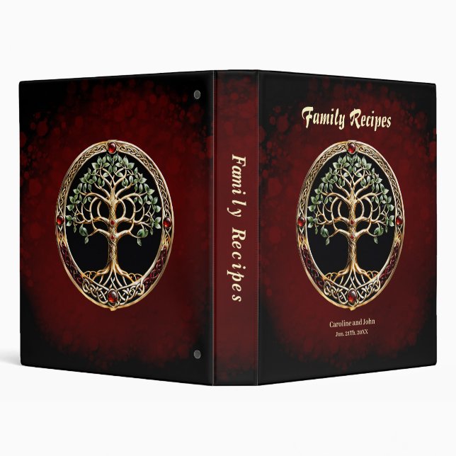 Elegant noble tree of life with celtic knot.  binder (Background)