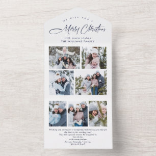 Élégant Noël 7 Photo Grey Carte de vacances