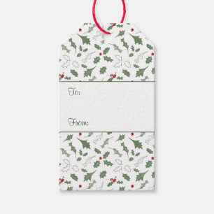 Élégant Noël Hiver Holly Étiquette de adresse
