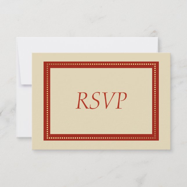 Élégant Noël Or RSVP (Devant)