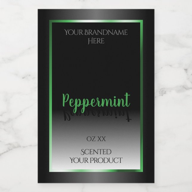 Elégant noir et blanc Étiquettes de produits Cadre (Étiquettes simples)