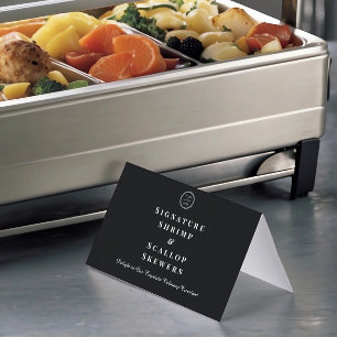 Élégant noir personnalisé logo Buffet Nom alimenta