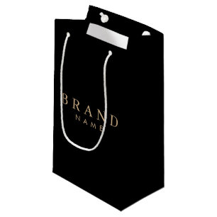 Elégant noir personnalisé nom de marque Sac cadeau