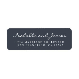 Élégant nom de calligraphie Mariage adresse de ret