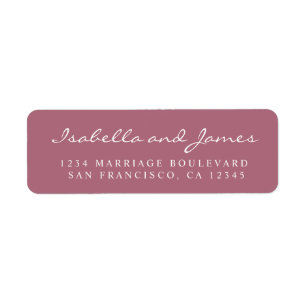 Élégant nom de calligraphie Mariage adresse de ret