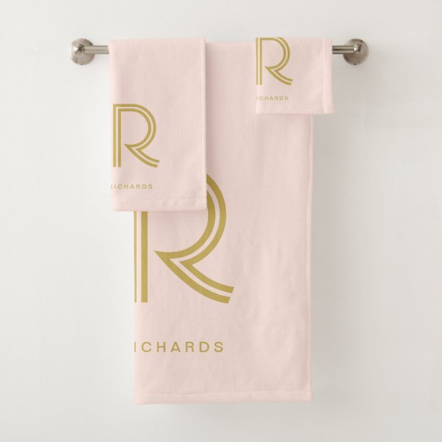 Élégant nom de monogramme rose pâle  (En situation)