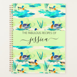 Élégant nom de script canards turquoise Recette