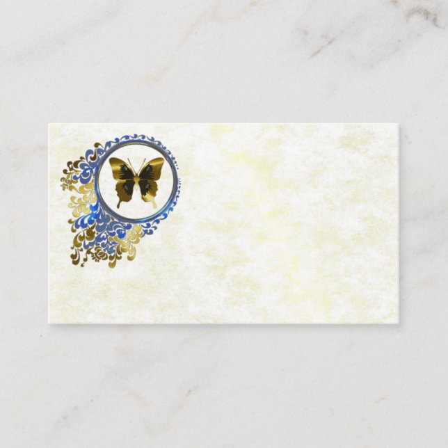 Elégant nom papillon Cartes de lieu (Devant)