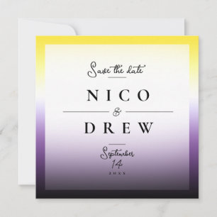 Elegant Nonbinary Pride Wedding Save The Date