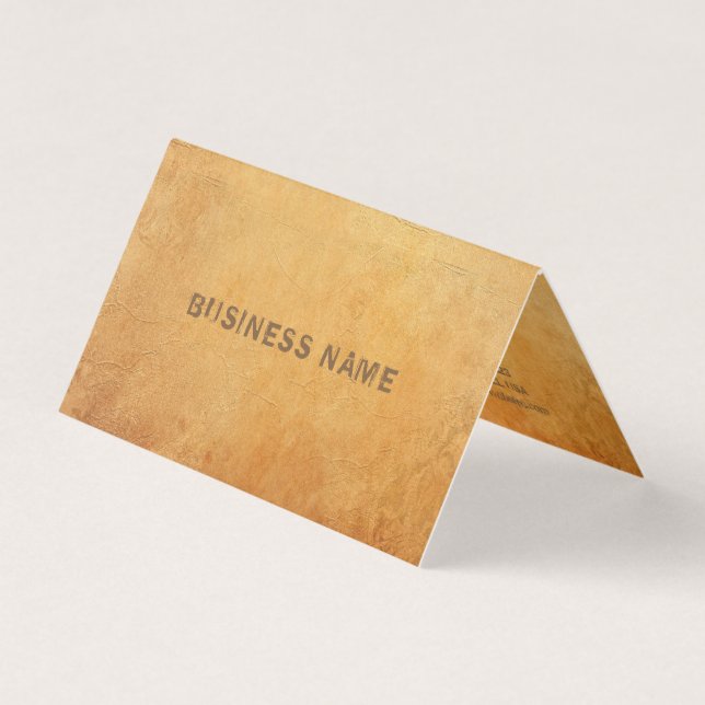 Elegant Nostalgic Old Paper Look Distressed Text Business Card (Front)