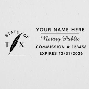   Elegant Notary Public Custom  Self-inking Stamp