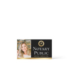 Elegant Notary Public Photo Gold Black