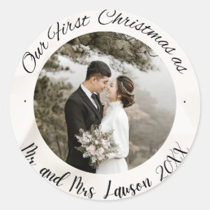 Élégant Notre premier Sticker photo mariage de Noë