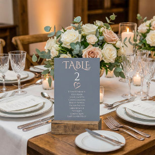Élégant numéro de table Seating Chart avec coeur