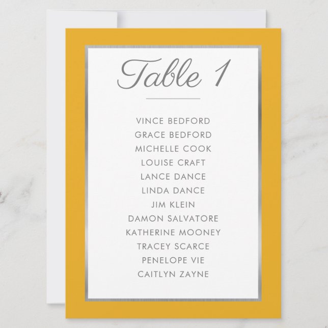 ÉLÉGANT NUMÉRO DE TABLE Siège Graphique gris mouta (Devant)
