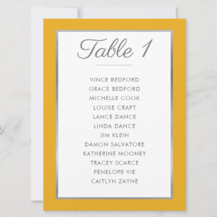ÉLÉGANT NUMÉRO DE TABLE Siège Graphique gris mouta