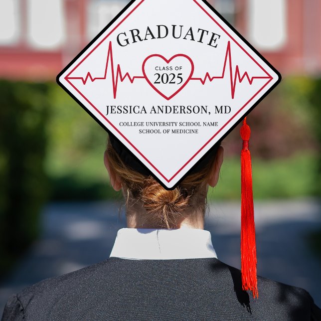 Elegant Nursing Doctor Medical Graduation Cap Topper (Elegant Nursing Doctor Medical Graduation Cap Topper )