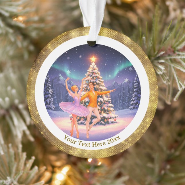 Elegant Nutcracker Ballet Christmas Ballerina Gift Ornament (Tree)