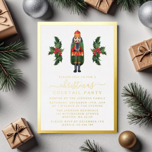 Elegant Nutcracker Christmas Cocktail Party Gold