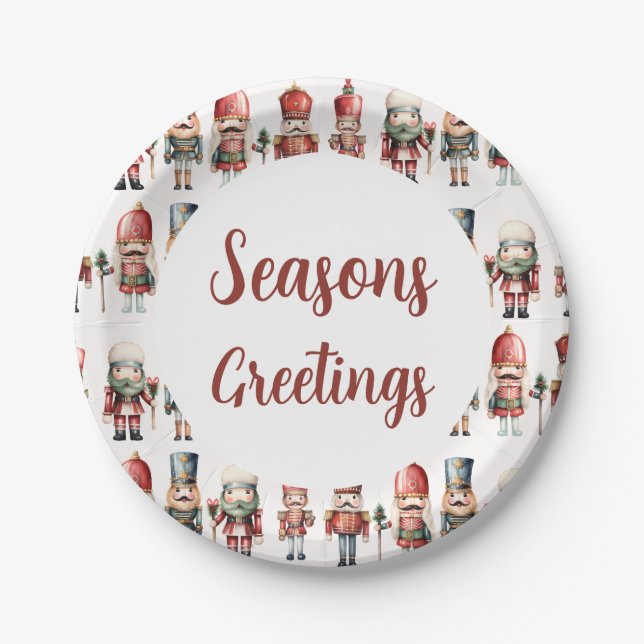 Elegant Nutcracker Christmas Holiday Party  Paper Plate (Front)