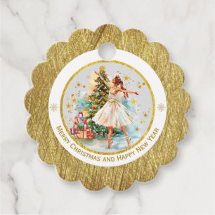 Elegant Nutcracker Merry Christmas and New Year Favour Tags