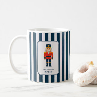 Elegant Nutcracker on The Blue Stripes Coffee Mug