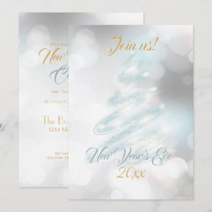 Elegant NYE  Bokeh Company Holiday Card