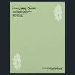 Elegant Oak Leaf - Green Letterhead<br><div class="desc">A business letterhead with an attractive and elegant oak leaf motif in the top right and bottom left hand corners of the page positioned half an inch from the edges. Company name, address along with telephone, Fax and Mobile numbers in the top left corner. Web and email address aligned in...</div>