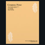 Elegant Oak Leaf - Light Orange Letterhead<br><div class="desc">A business letterhead with an attractive and elegant oak leaf motif in the top right and bottom left hand corners of the page positioned half an inch from the edges. Company name, address along with telephone, Fax and Mobile numbers in the top left corner. Web and email address aligned in...</div>