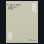 Elegant Oak Leaf - Warm Beige Letterhead<br><div class="desc">A business letterhead with an attractive and elegant oak leaf motif in the top right and bottom left hand corners of the page positioned half an inch from the edges. Company name, address along with telephone, Fax and Mobile numbers in the top left corner. Web and email address aligned in...</div>