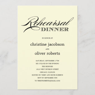 Elegant Occasion Rehearsal Dinner Invitations