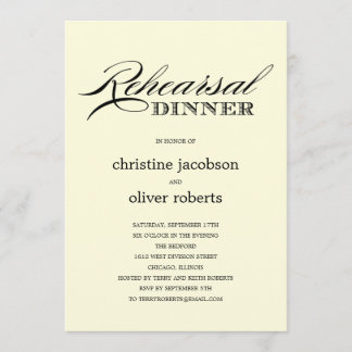 Elegant Occasion Rehearsal Dinner Invitations