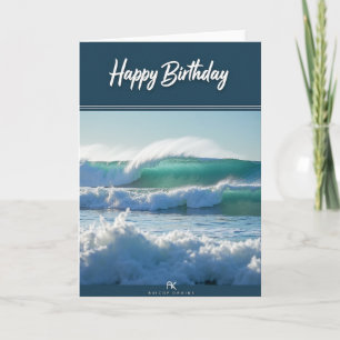 Elegant Ocean Birthday Card