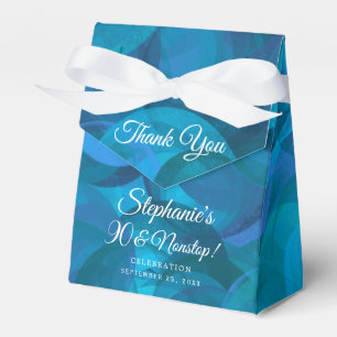 Elegant Ocean Blue 90 and Nonstop Birthday Party Favor Box