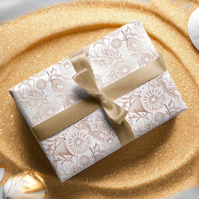 Elegant Ocean Marine Life Pattern Design Wrapping Paper Sheet (Elegant Ocean Marine Life Pattern Design Wrapping Paper Sheets)