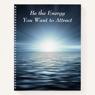 Elegant Ocean Sunrise Inspirational Quote Writing Notebook