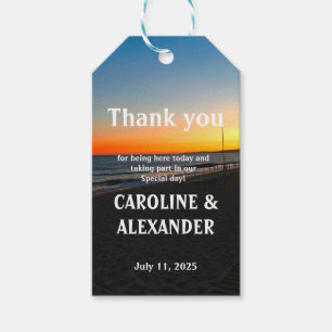 Elegant Ocean Sunset Coastal Beach Tropical Summer Gift Tags
