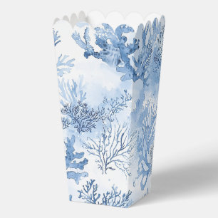 Elegant oceane blue toile favor box