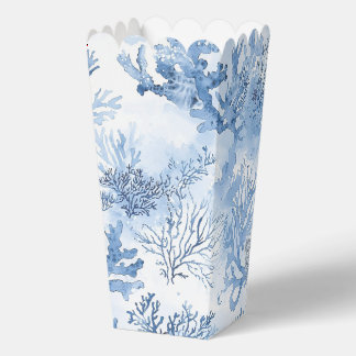Elegant oceane blue toile favor box