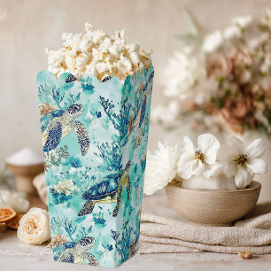 Elegant oceane blue toile favor box