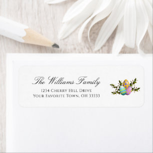 Elegant OEufs Décorés de Pâques Adresse de retour