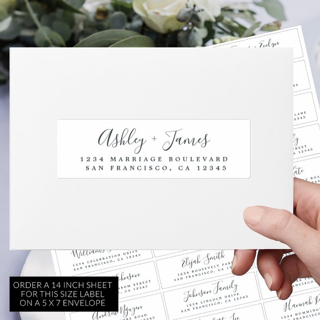 Elegant Off Black Script Guest Address (Creator Uploaded)
